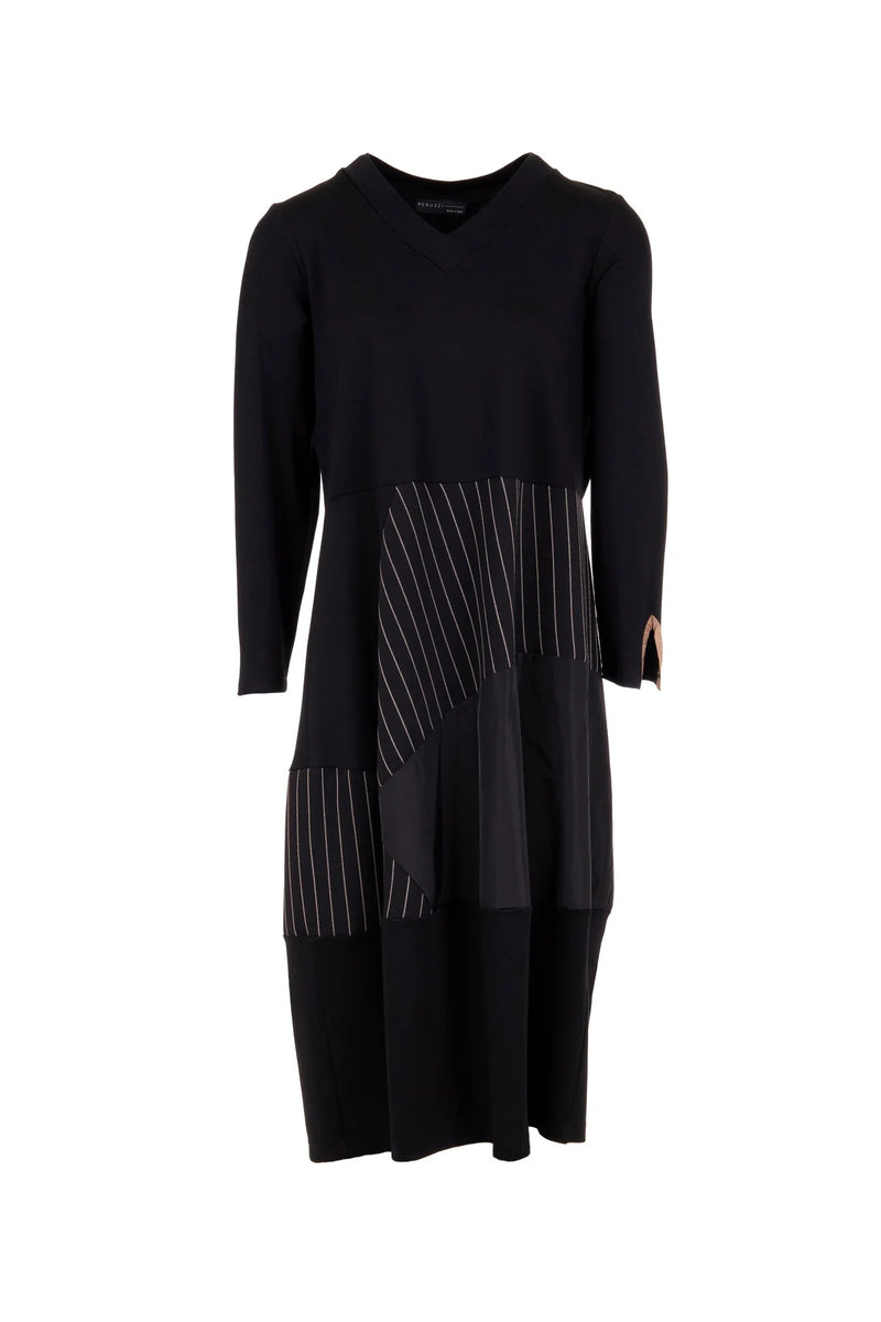 PERUZZI Pinstripe Trim Dress